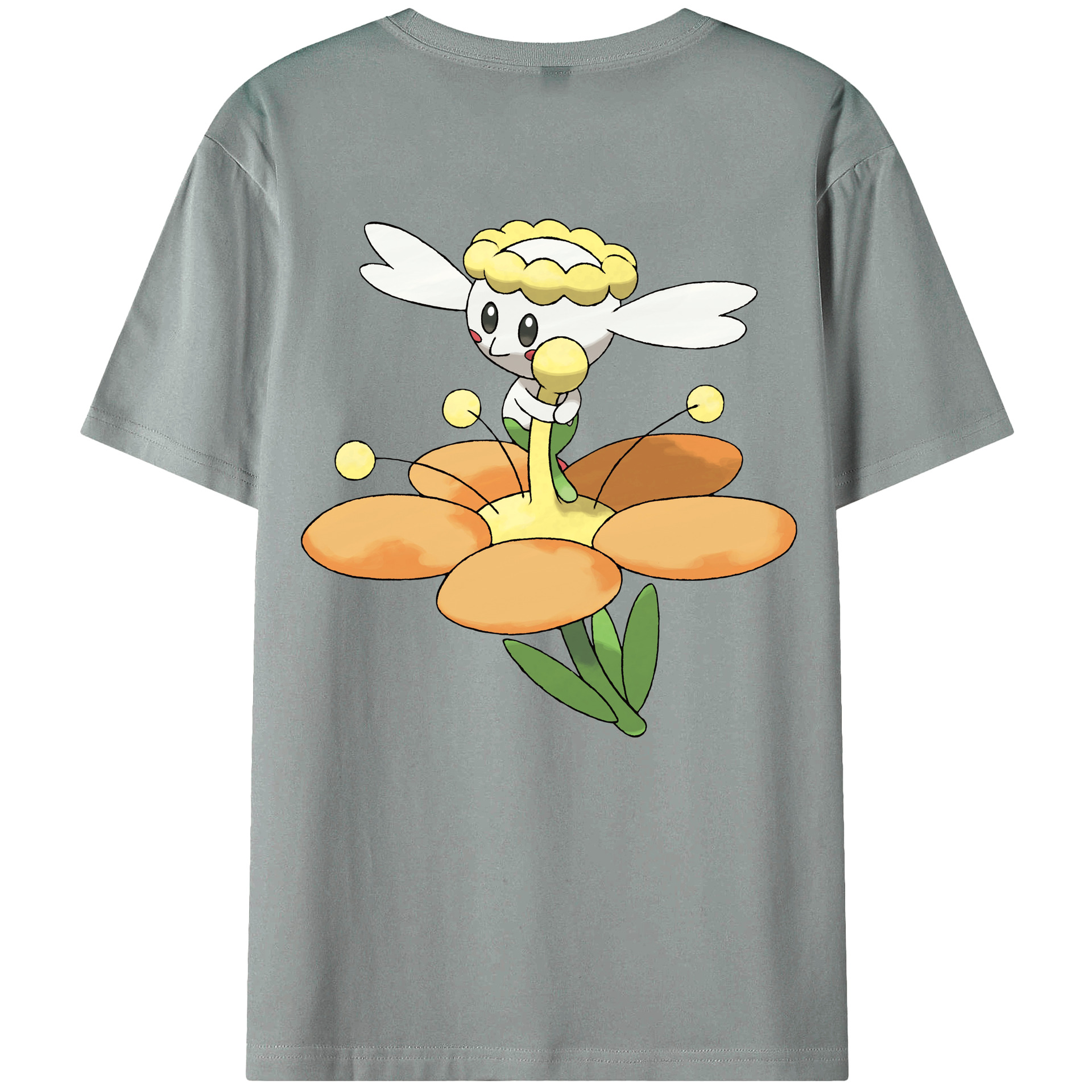 （画像用） ポケットモンスター Pokémon 綿100％ メンズ半袖Tシャツ（バックプリント） 通気性